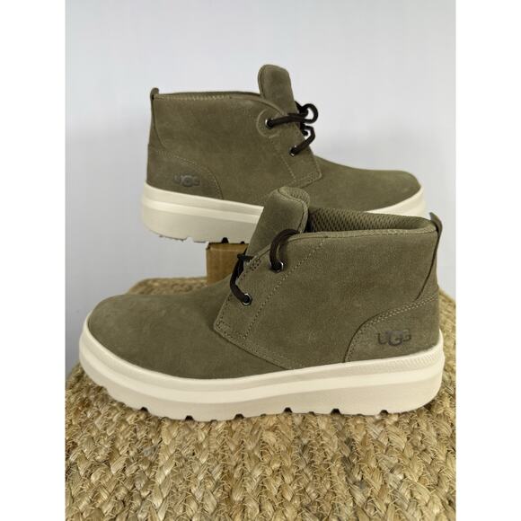 UGG BURLEIGH CHUKKA ANTILOPE SUEDE SHEEPSKIN MEN'S LACE UP BOOTS SIZE 10 - Picture 2 of 6